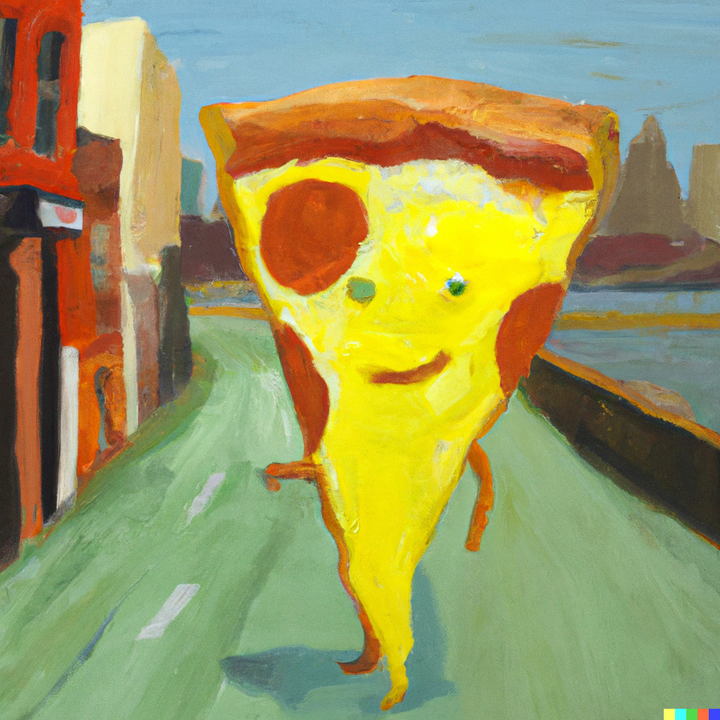 DALL·E-2023-05-12-17.04.24-A-Van-Gogh-painting-of-an-anthropomorphized-slice-of-new-york-cheese-pizza-walking-around-Brooklyn-NY